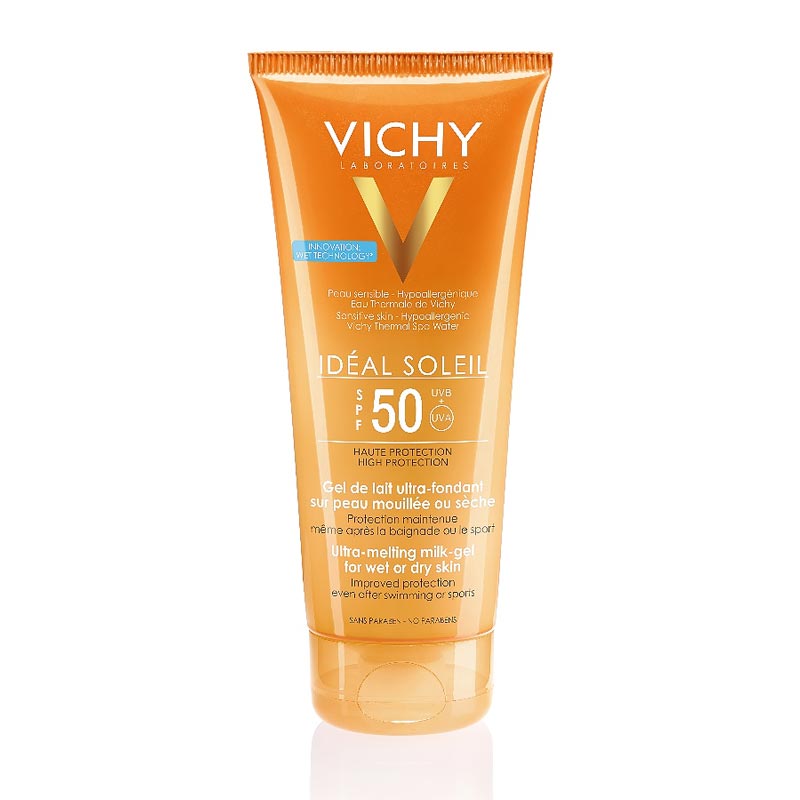 Vichy Ideal Soleil Έξτρα Απαλό Αντηλιακό Γαλάκτωμα - Gel για Πρόσωπο/Σώμα SPF50 200ml