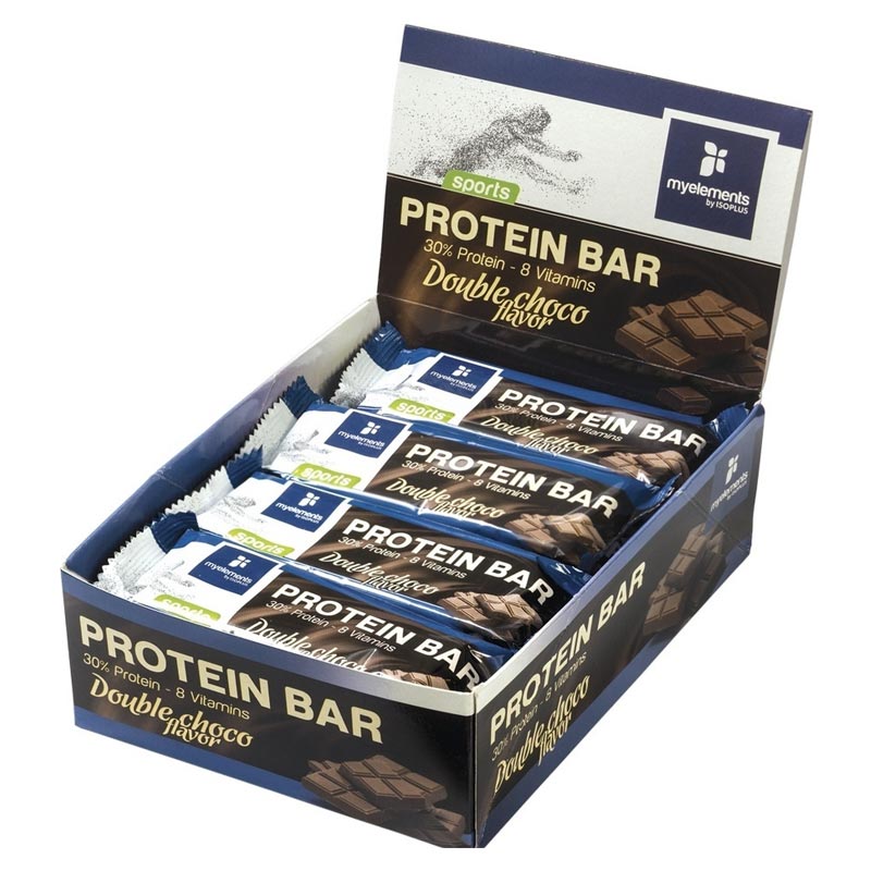 MyElements Sports Protein Bar 31% PROTEIN 12x60gr Mπάρες Πρωτεΐνης Πρωτεΐνης εμπλουτισμένες με βιταμίνες, με γεύση Διπλή Σοκολάτα