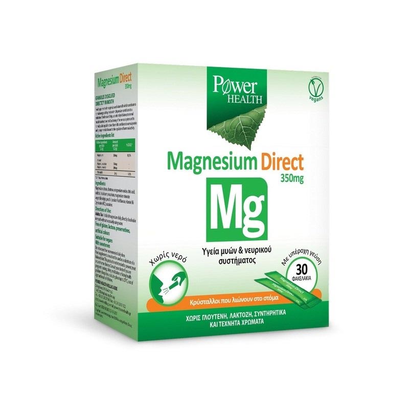 Power Health Magnesium Direct 350mg Κρύσταλλοι που Λιώνουν στο Στόμα 30sticks