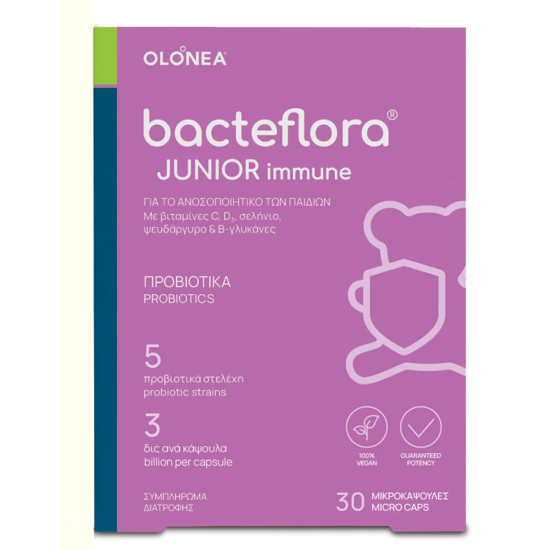 Olonea Bacteflora Junior Immune, Προβιοτικά για το Ανοσοποιητικό των Παιδιών 30 Μικροκάψουλες