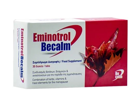 Becalm Eminotrol Συμπλήρωμα Διατροφής για Ανακούφιση των Συμπτωμάτων της Εμμηνόπαυσης 30Tabs.