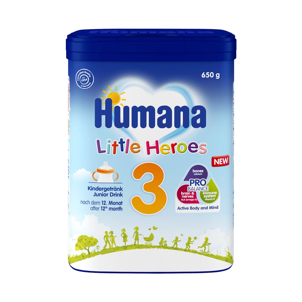 Humana Optimum 3 Little Heroes Γάλα σε Σκόνη 12m+ 650gr