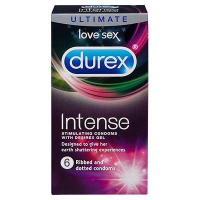 Durex Intense Stimulating Condoms Διεγερτική Υφή με Ραβδώσεις και Κουκίδες 6τεμ.