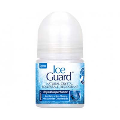 Optima Ice Guard Natural Crystal Rollerball Deodorant -  Original Unperfumed 50ml
