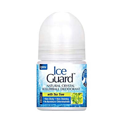 Optima Ice Guard Natural Crystal Rollerball Deodorant -  With Tea Tree 50ml