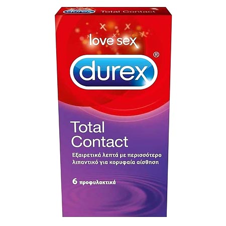 Durex Total Contact Εξαιρετικά Λεπτά Προφυλακτικά 6τμχ