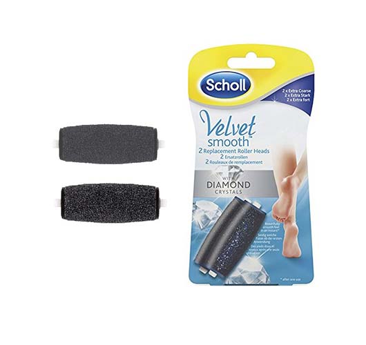 Scholl Velvet Smooth Ανταλλακτικά roll-on 2τεμ. με κρυστάλλους διαμαντιού