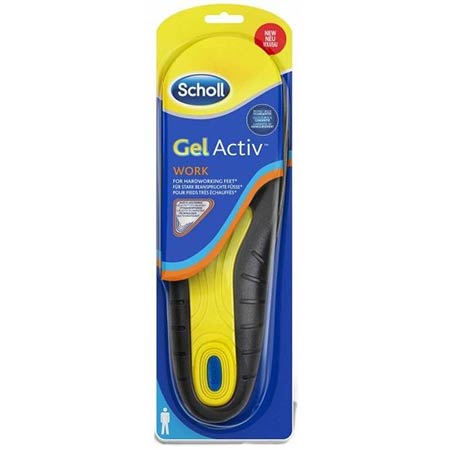 Scholl Gel Activ WORK Ανδρικοί Ανατομικοί Πάτοι για Άνεση στα Σκληρά Εργαζόμενα Πόδια (Νο 40-46.5) 1 ζευγάρι