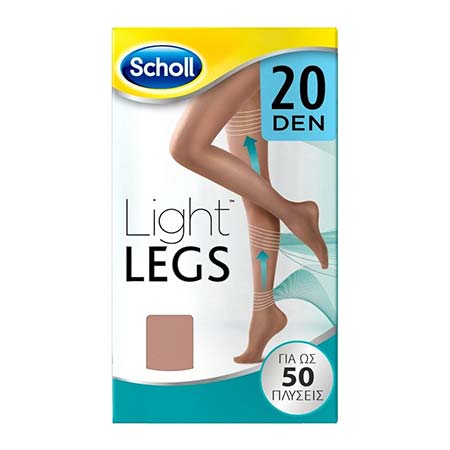Scholl Light Legs Καλσόν Διαβαθμισμένης Συμπίεσης 20Den Μπεζ -XL-