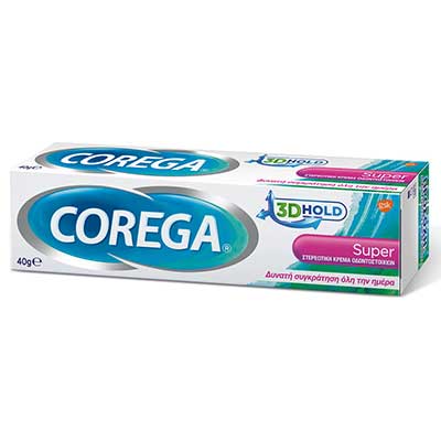 Corega Super 3D Hold Cream Στερεωτική Κρέμα Οδοντοστοιχιών 40gr