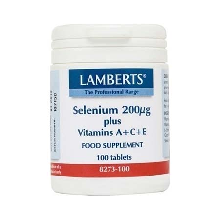 Lamberts Selenium 200μg plus A+C+E 100 tabs