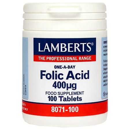 Lamberts One-A-Day Folic Acid 400mg 100 ταμπλέτες