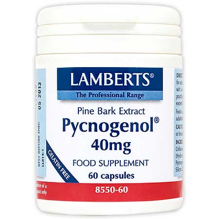 Lamberts Pycnogenol 40mg Συμπλήρωμα με Ισχυρή Αντιοξειδωτική Δράση 60 Κάψουλες