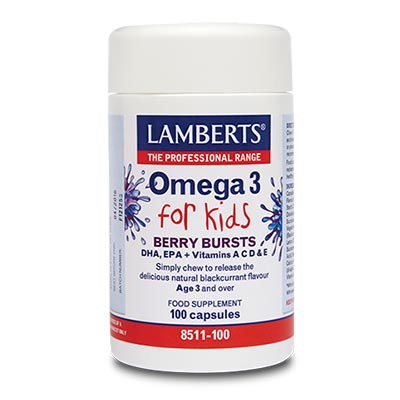 Lamberts Berry Bursts - Omega 3 for Kids 100 caps