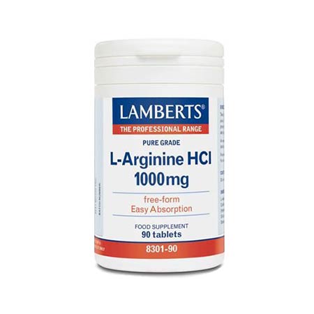 Lamberts L-Arginine HCI 1000mg 90tabs