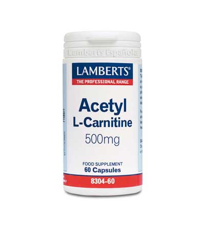 Lamberts Acetyl L-Carnitine 500 mg, 60 caps