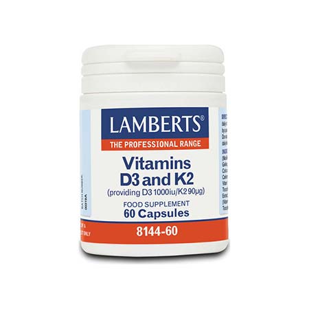 Lamberts Vitamin D3 1000iu & K2 90µg 60 caps