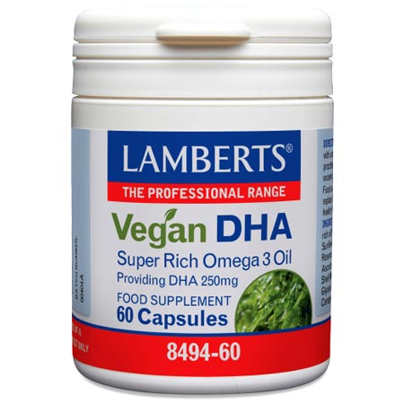 Lamberts Vegan DHA Super Rich Omega 3 Oil 60 Κάψουλες