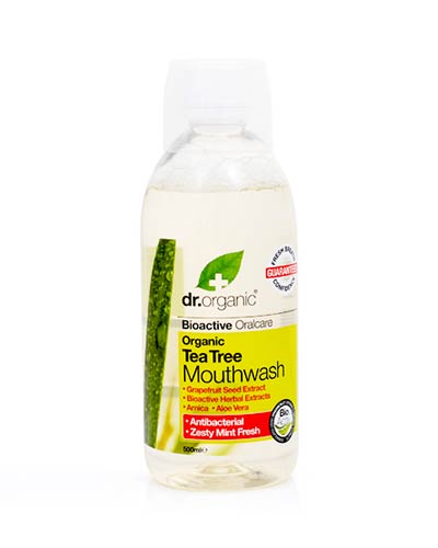 Dr Organic Tea Tree Mouthwash 500ml