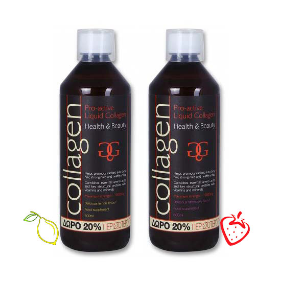 Promo Collagen Pro-Active Lemon 600ml + Collagen Pro-Active Strawberry 600ml