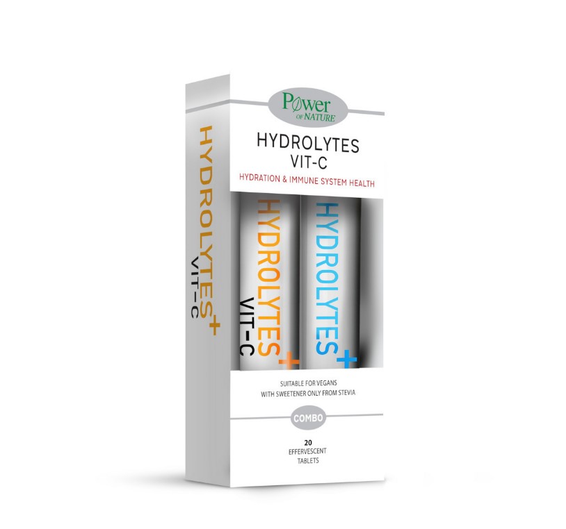 Power Of Nature Hydrolytes Plus Vit-C 20 αναβράζοντα δισκία & Hydrolytes 20 αναβράζοντα δισκία