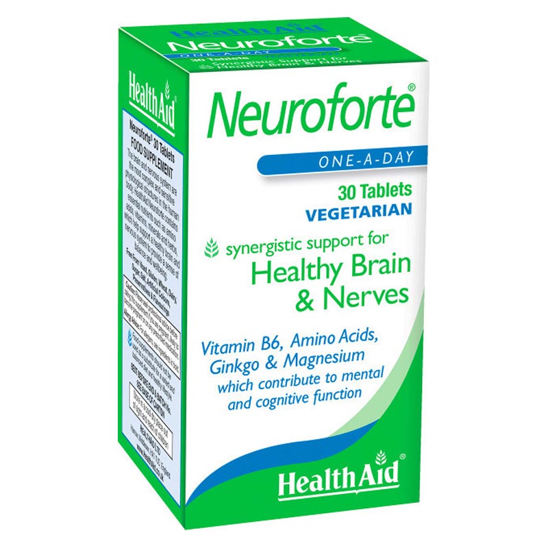 Health Aid - Neuroforte Βιταμίνες C & B, Τζίνγκο, Αμινοξέα, Μαγνήσιο - 30tabs