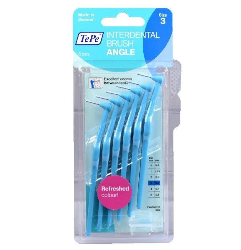 Tepe Angle Μεσοδόντια Βουρτσάκια 0.6mm - Μπλέ, 6 Τεμάχια