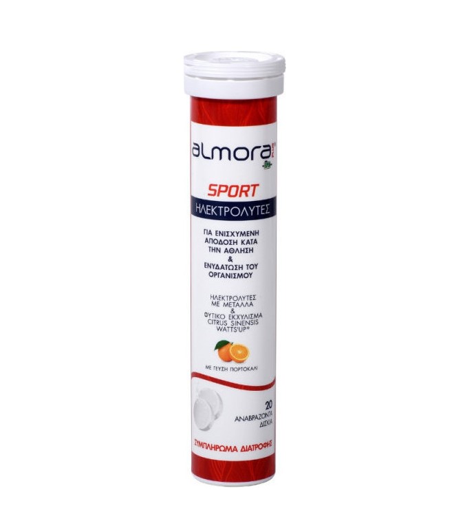 Almora Plus Sport 20 αναβράζοντα δισκία Πορτοκάλι