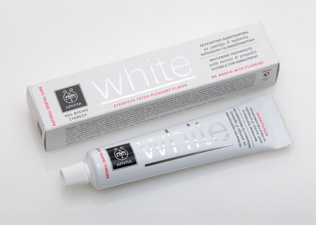 Apivita Οδοντόκρεμα white με μαστίχα & πρόπολη 75ml