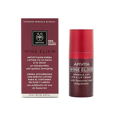 Apivita Wine Elixir Αντιρυτιδική Κρέμα Lifting για τα Μάτια & τα Χείλη 15ml
