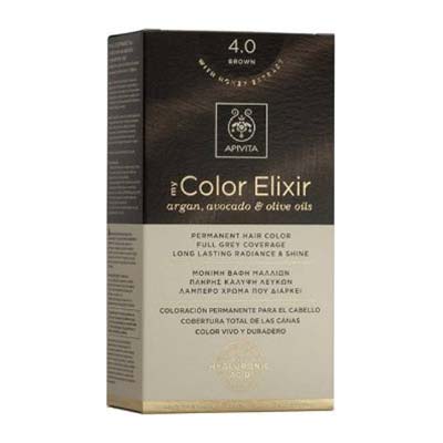 Apivita My Color Elixir Αrgan Avocado & Olive Oils Βαφή Μαλλιών 4.0 Καστανό