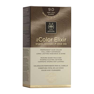 Apivita My Color Elixir Αrgan, Avocado & Olive Oils Βαφή Μαλλιών 9.0 Ξανθό Πολύ Ανοιχτό