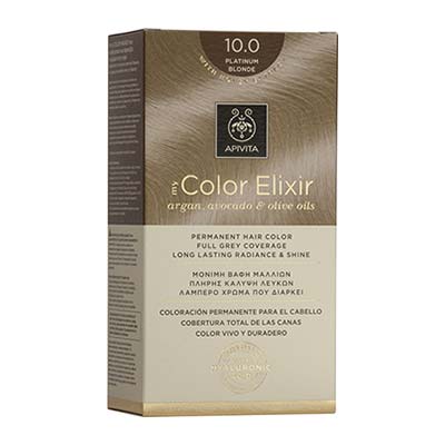 Apivita My Color Elixir Αrgan, Avocado & Olive Oils Βαφή Μαλλιών 10.0 Κατάξανθο