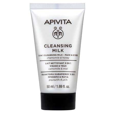 Apivita 3 in1 Face & Eyes Cleansing Milk Γαλάκτωμα Καθαρισμού Προσώπου & Ματιών με Χαμομήλι - Μέλι 50ml