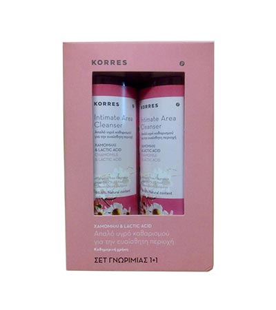 KORRES ΣΕΤ 1+1 INTIMATE AREA CLEANSER ΧΑΜΟΜΗΛΙ & LACTIC ACID 250+250mL