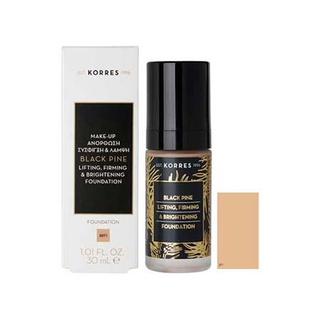 Korres Μαύρη Πεύκη Make Up Ανόρθωση Σύσφιξη & Λάμψη BPF1 30ml