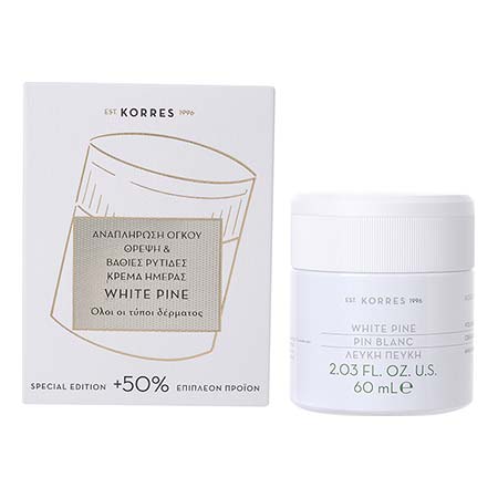 Korres Special Edition White Pine Λευκή Πεύκη 3D Κρέμα Ημέρας. Όλοι οι Τύποι Δέρματος. (+50% Επιπλέον Προϊόν) 60ml