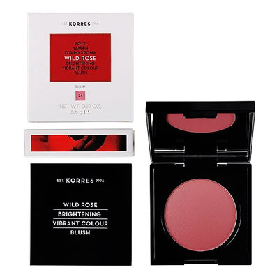 Korres Wild Rose Brightening Vibrant Colour Blush Ρουζ Μεταξένιας Υφής για Λάμψη & Ζωηρό Χρώμα 24 Dusty Rose 5.5gr