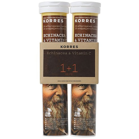 KORRES Σετ 1+1 Echinacea & Vitamin C, 2x18 Αναβράζοντα Δισκία