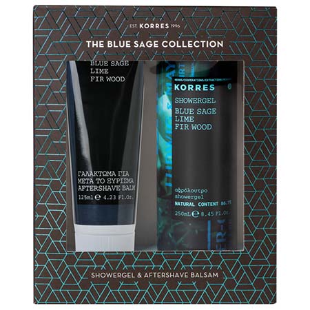 Korres PROMO SET Aftershave Balm Blue Sage - Lime - Fir Wood 125ml + ΔΩΡΟ Showergel 250ml