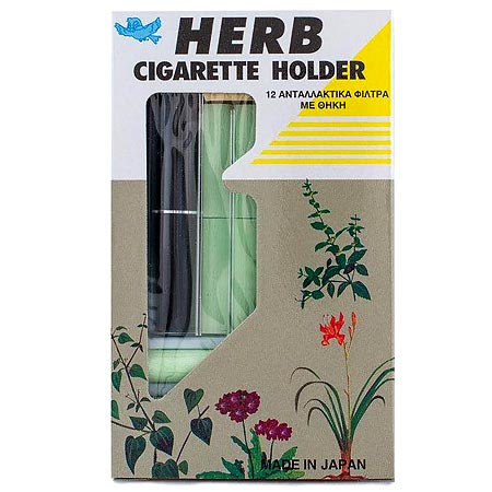 Herb Cigarette Holder 12 Ανταλλακτικά Φίλτρα Με Θήκη