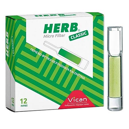 Herb Micro Filter Πίπες με ενσωματωμένο φίλτρο, 12τμχ