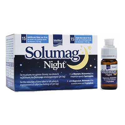Intermed Solumag Night Συμπλήρωμα Διατροφής για την Αϋπνία 15φιαλ x 10ml