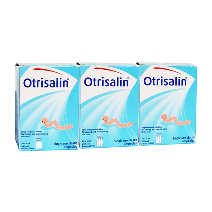 Otrisalin PROMO SET Αμπούλες Φυσιολογικού Ορού για τη μύτη, 3 πακέτα των 30x5ml