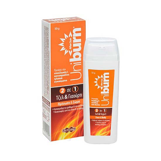 Uni Pharma Uniburn 2 in 1 After Sun - Gel & Yogurt 50gr