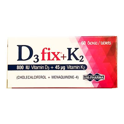 Uni-Pharma D3 Fix 800iu + K2 45mg 60caps