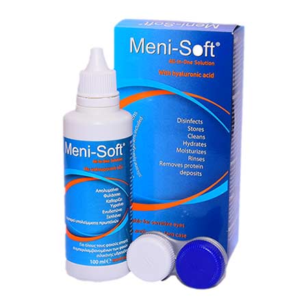 Pharmex Meni-Soft All-In-One Διάλυμα Καθαρισμού Φακών Επαφής 100ml