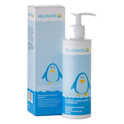 Helenvita Baby Bath Oil Ελαιώδες Αφρόλουτρο Καθαρισμού 200ml