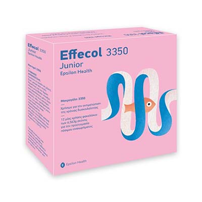 Epsilon Health Effecol 3350 Junior για την αντιμετώπιση της δυσκοιλιότητας 12 φακελίσκοι των 6.563g