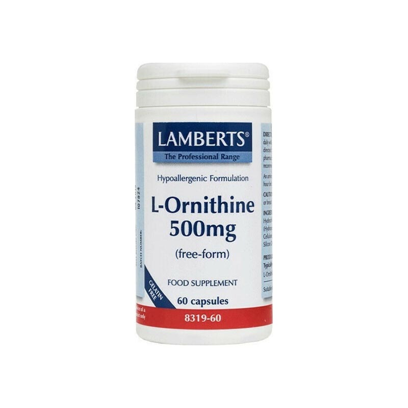 Lamberts L-Ornithine 500mg Ορνιθίνη 60 Κάψουλες